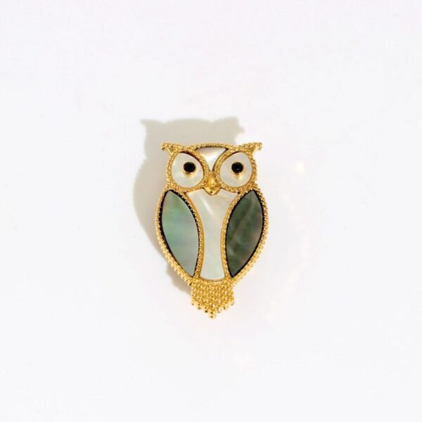 Owl Pearl Brooch