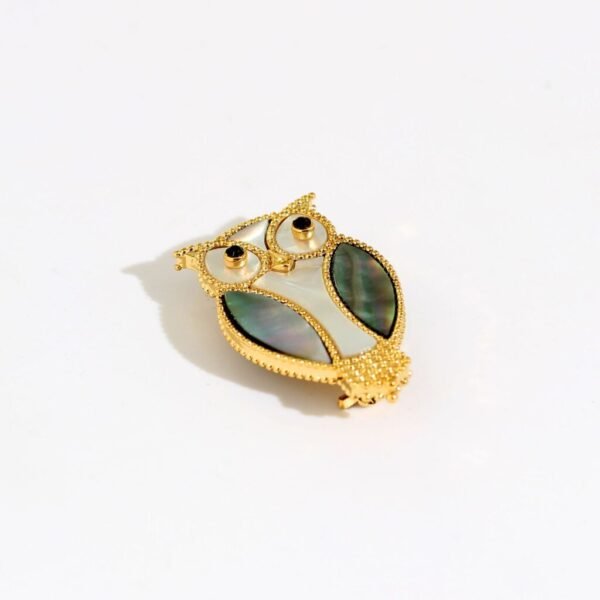 Owl Pearl Brooch