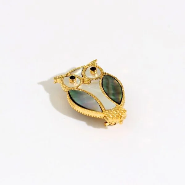 Owl Pearl Brooch