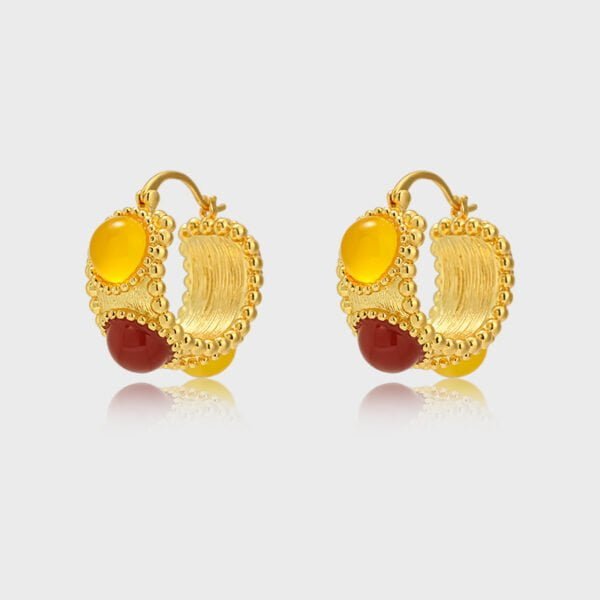 C Stone Earrings